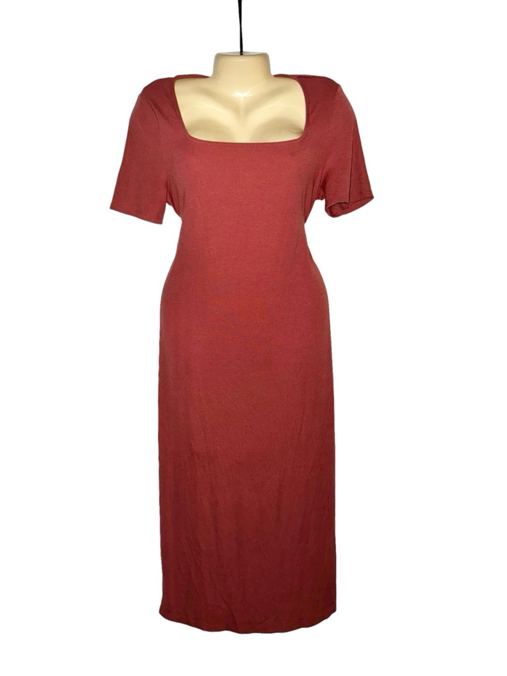 Primark Square-Neck Maxi Dress with Short Sleeves